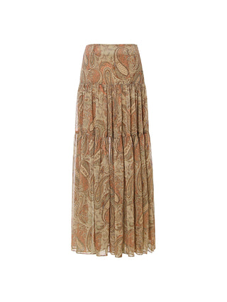 Vintage Paisley Maxi Skirt