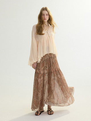 Vintage Paisley Maxi Skirt