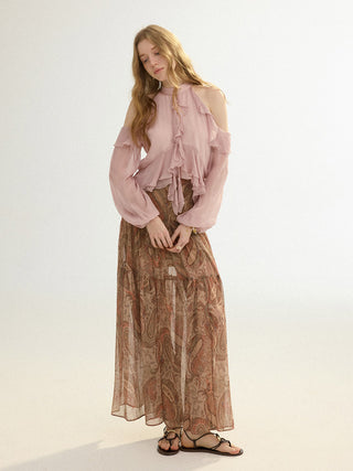 Vintage Paisley Maxi Skirt