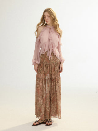 Vintage Paisley Maxi Skirt