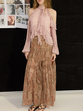 Vintage Paisley Maxi Skirt
