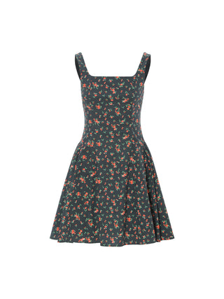 Vintage Garden Flare Mini Dress