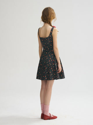 Vintage Garden Flare Mini Dress