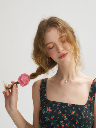 Vintage Garden Flare Mini Dress