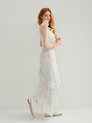 Water Garden Halterneck Maxi Dress