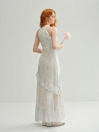 Water Garden Halterneck Maxi Dress