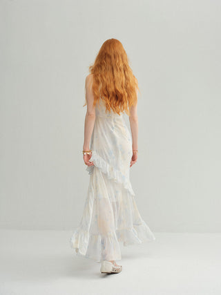 Water Garden Halterneck Maxi Dress