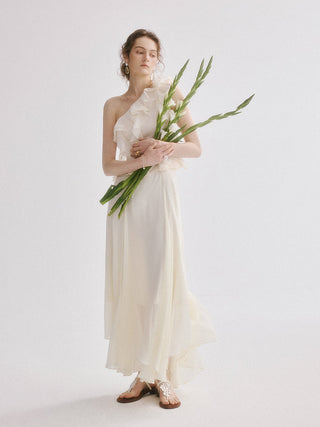 Wave Unbalance Maxi Skirt