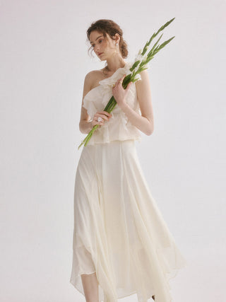 Wave Unbalance Maxi Skirt