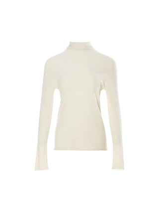 Base High Neck Knit Top in minimalist design, perfect for daily wear and versatile styling.