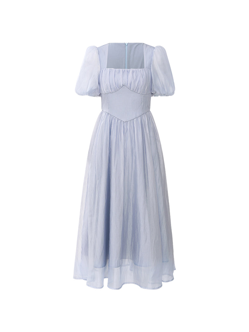 Bluemoon puff long dress