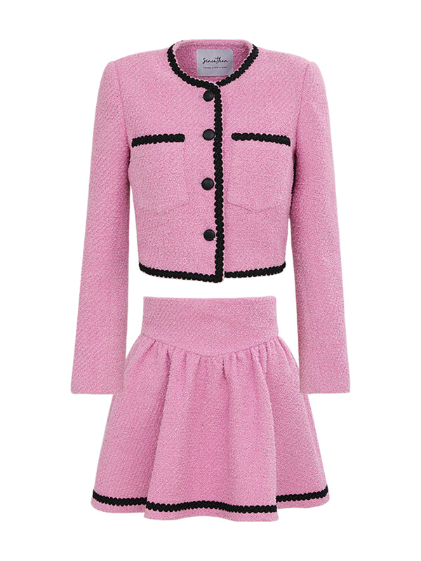 blush pink skirt Set