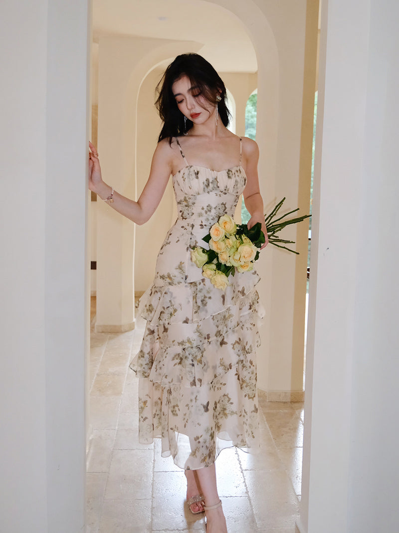Florian tiered long dress