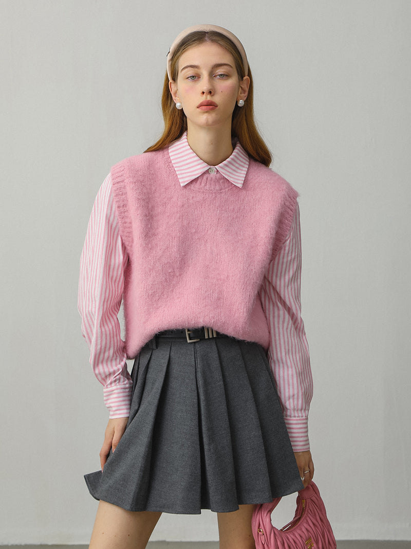 Ella Pink Knit Vest