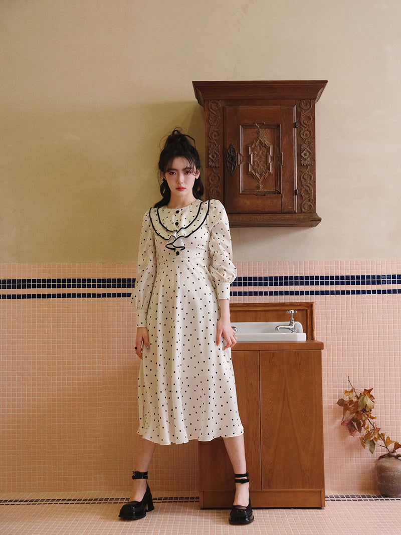 Classic Dotted Long Dress