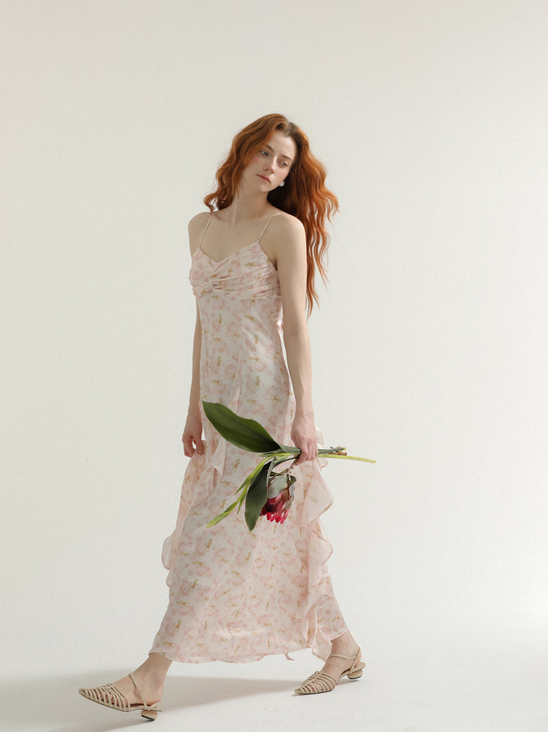Hannah ruffle sleeveless dress