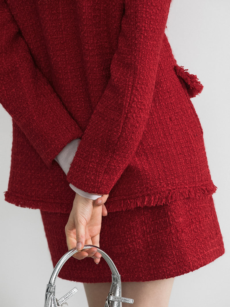 Holy Red Tweed Set