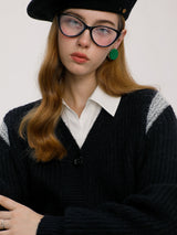 Bonita Color Knit Cardigan (Black)