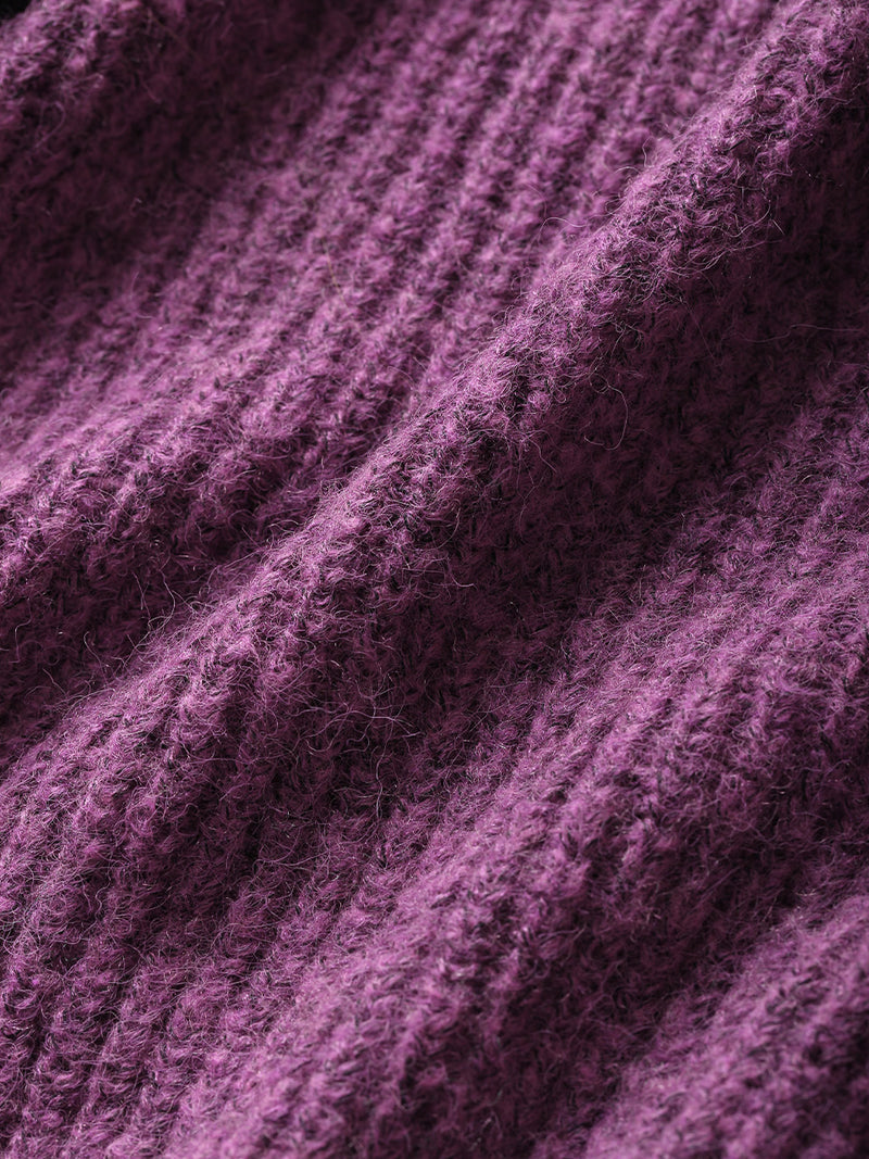 Bonita Color Knit Cardigan (Purple)