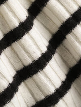 Striped collar knit