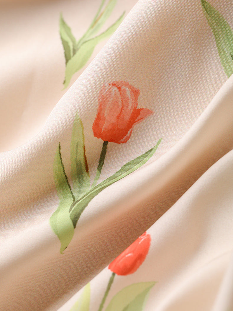 Rojo tulpia sleeveless dress