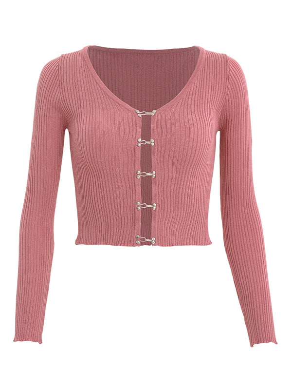 Avril Crop cardigan-Pink